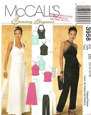 McCall's 3958 Halter Bodice Variations Pants Long Skirt Sizes 12 14 16 18 UNCUT picture