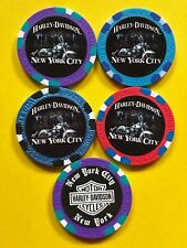 Harley Davidson Wide Print Poker Chip HD NYC in New York City    Brooklyn Bridge picture