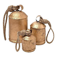Set of 3 Harmony Cow Bells Vintage Handmade Rustic Christmas Bell Home picture