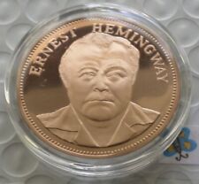 Ernest Hemingway Author Nobel Prize Winner Vintage Collectible Bronze Medal picture