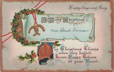 A Merry Christmas Happy Days And Many Posted Divided Back Vintage Post Card picture