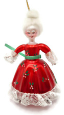 Soffieria De Carlini Mrs Claus Holiday Holly Dress Italian Christmas Ornament picture