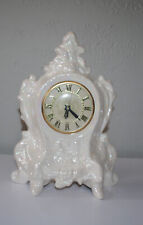 Vintage Clock Movement By Lanshire Opal White Ceramic Porcelain Mother Of Pearl picture