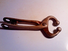 Vintage 8” Cast Iron Bull Lead Nose Pliers Puller Tongs Vet Ranch Farm Tool picture