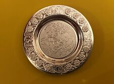 Dollhouse miniature vintage sterling silver Renaissance Period plate,  1:12 picture