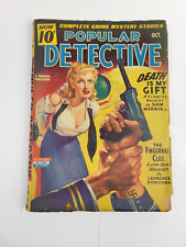 Popular Detective Pulp Magazine October 1943 