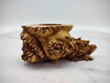 Vintage Charles Elkan Burl Wood Unique Candle Holder Raw Wood Edge Natural State picture