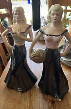 Palmer Pann Blonde Lady Woman Figurine Dated 1959 Original Stickers Set Of 2 picture