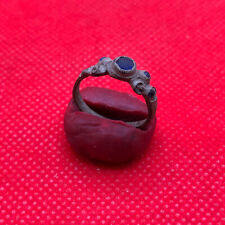 Rare Antique Bronze Ring Artifact With Stone Beautiful Collectible Ancient Old picture