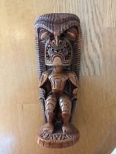 Vintage Coco Joes Hawaii 6” Tiki Wooden Statu-Made in Hawaii Circa 1979 picture