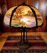 Large Reverse Painted Scenery Lamp picture