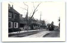 c1915 QUAKERTOWN PA TROLLEY BROAD AT MAIN ST. HOUSES RPPC POSTCARD P4112 picture