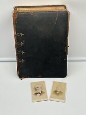 Antique 1800's Photo Album With 27 Cabinet Cards Men And Women See Details picture