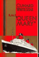 1936 Cunard White Star Lines Queen Mary Travel Metal Fridge Magnet 2.7x4 8416 picture
