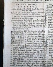 Early SOUTHERN AMERICA Carolina Pre Revolutionary War Colonial 1760 UK Newspaper picture