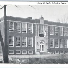c1940s Exeter, NH Saint Michael's School Building Merrimack Postcard A116 picture