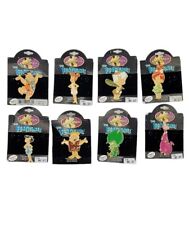 1994 Vintage Hanna Barbera THE FLINTSTONES Enamel Pin FULL SET Lot of 8 Starline picture
