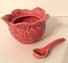 Olfaire Pink Cabbage Leaf Small Jelly-Jam Bowl with Spoon No Lid picture