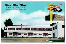 1958 Royal Rest Motel Steamboat Springs Colorado CO Posted Vintage Postcard picture