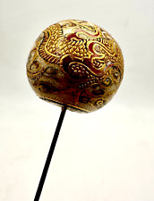 Antique Satsuma Hatpin Large Exceptional Dragon Sphere Fine Detail Collectible picture