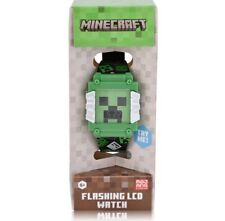 Minecraft Kids Flashing Lights LCD Watch with Printed Strap MIN4232WM Creeper picture