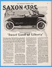 1915 Saxon Motor Car Co Sweet Land Of Liberty Two Seat Vintage Magazine Print Ad picture