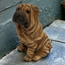 Vintage 1988 Castagna Italy Chinese Shar-Pei Resin Sitting Dog Figurine 4.5 inch picture
