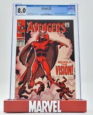 Avengers #57 Comic Book 1968 CGC 8.0 White Pages 1st App Vision Comics picture