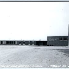 c1950s Nashua, IA RPPC Elementary School Modern Building Real Photo PC Vtg A108 picture