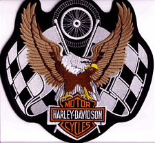 HARLEY DAVIDSON RARE RACING EAGLE PATCH  (XXL)   picture