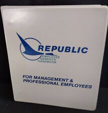 Republic Airlines Management Notebook Vtg 1980s Original Herman Duck Rare VHTF  picture