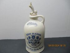 Vintage Henry McKenna Sour Mash Bourbon Whiskey Half Gallon Jug w/ cork Spout picture