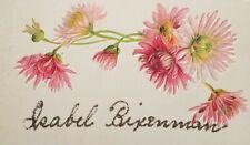 c1910 Postcard Isabel Bixenman Glitter Victorian Floral Embossed Rectangle PR picture
