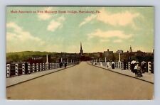 Harrisburg PA- Pennsylvania, Main Approach New Mulberry Street, Vintage Postcard picture