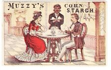 1800s VICTORIAN TRADE CARD-MUZZY'S CORNSTARCH- BLACK AMERICANA - ELKART, INDIANA picture
