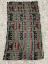 Vintage Aztec Blanket Southwestern Geometric Pendleton Style Wool/Alpaca Blend picture