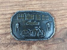 Vintage Indian Motorcycle Belt Buckle 67.92 Miles Per Hours picture