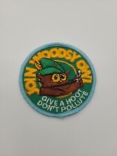 Official Woodsy Owl Souvenir Patch Iron on US Forest Service, Smokey Bear Series picture