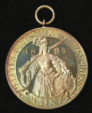 1894 MAINZ SILVER SHOOTING MEDAL-CITY VIEW-RAINBOW TONED PROOF MEDAL * RARE * picture