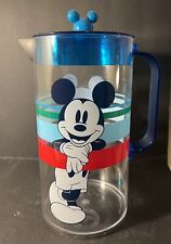 Vintage Disney Store Plastic Disneyland Pitcher, Mickey Mouse with Ears Lid. picture