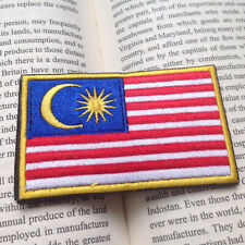 Malaysia MY Flag tactical airsoft morale army 3d embroidery patch picture