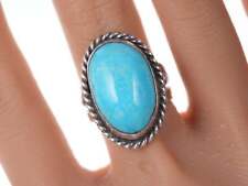 Sz9.5 Vintage Navajo Silver and turquoise ring picture