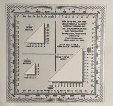 ARMY GRAPHIC TRAINING AID LAND NAVIGATION COORDINATE SCALE AND PROTRACTOR NAV picture