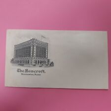 Early 1900's The Bancroft Hotel Worcester Mass Mailing Envelope Unused picture