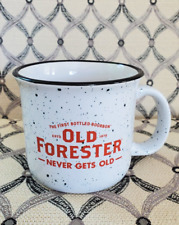 OLD FORESTER BOURBON WHISKEY SPECKLED LARGE COFFEE MUG 