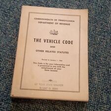Vintage Department of Motor Vehicle 1963 DMV Code Book State Of pa picture