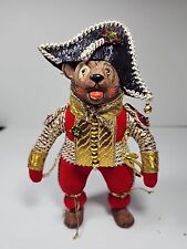 Napoleon Admiral Hussar Bear Russian Collectible Ceramic Toy Military Suit Plush picture