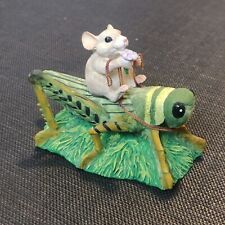 Silvestri Charming Tails Mouse Riding On Grasshopper Resin Figurine picture