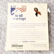 Novelty September 11 Terrorism Intel Developer Forum Pin Badge picture