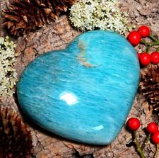  Large Amazonite Polished Heart - Natural Raw Mineral Healing Specimen 466g picture